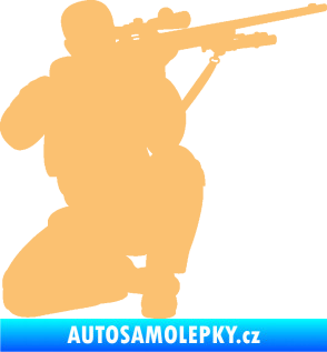 Samolepka Voják 010 pravá sniper béžová