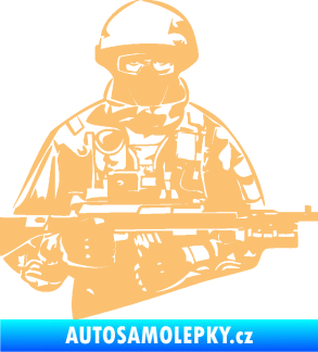 Samolepka Voják 013 pravá béžová