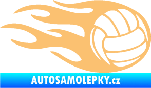Samolepka Volejbalový míč 002 pravá béžová