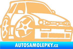 Samolepka VW Golf 3 karikatura pravá béžová