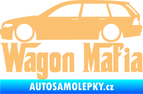Samolepka Wagon Mafia 002 nápis s autem béžová