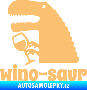 Samolepka Wino - saur 001 levá vínečko béžová