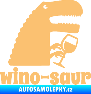 Samolepka Wino - saur 001 pravá vínečko béžová