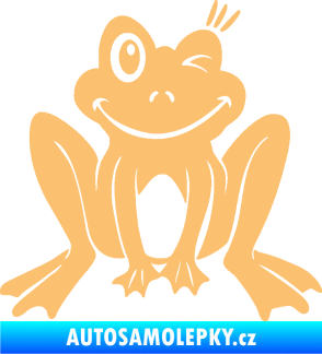 Samolepka Žába 010 pravá mrkající béžová