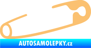 Samolepka Zavírací špendlík 001 pravá  béžová