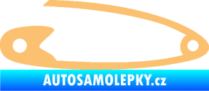 Samolepka Zavírací špendlík 002 levá béžová
