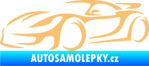Samolepka Závodní auto 002 levá béžová
