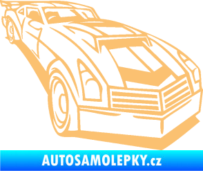 Samolepka Závodní auto 003 pravá béžová