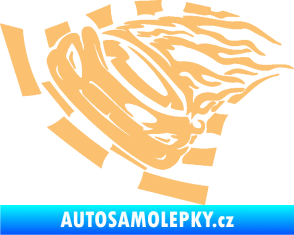 Samolepka Závodní auto 004 levá béžová
