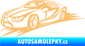 Samolepka Závodní auto 007 levá béžová