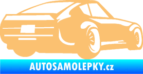 Samolepka Závodní auto 009 pravá béžová