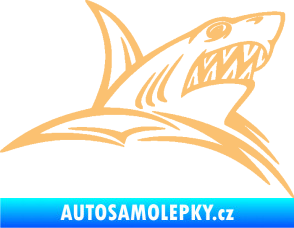 Samolepka Žralok 020 pravá v moři béžová