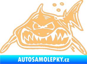Samolepka Žralok levá béžová