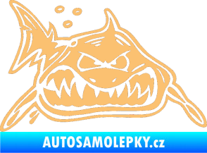 Samolepka Žralok pravá béžová