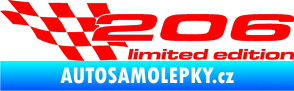 Samolepka 206 limited edition levá Fluorescentní červená