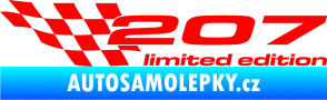 Samolepka 207 limited edition levá Fluorescentní červená