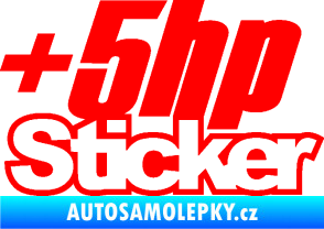 Samolepka + 5hp sticker 001 Fluorescentní červená