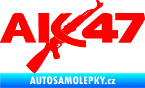 Samolepka AK 47 Fluorescentní červená