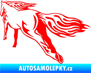 Samolepka Animal flames 009 levá kůň Fluorescentní červená