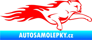 Samolepka Animal flames 018 pravá panter Fluorescentní červená