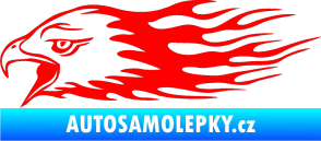 Samolepka Animal flames 023 levá orel Fluorescentní červená