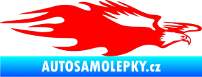 Samolepka Animal flames 030 pravá orel Fluorescentní červená