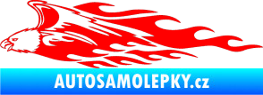 Samolepka Animal flames 052 levá orel Fluorescentní červená