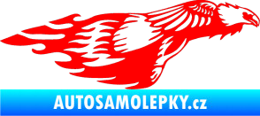 Samolepka Animal flames 076 pravá orel Fluorescentní červená