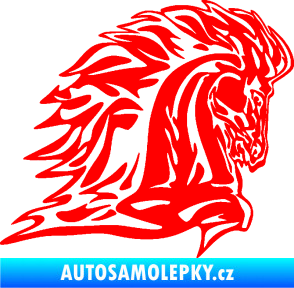 Samolepka Animal flames 101 pravá kůň Fluorescentní červená