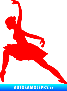 Samolepka Baletka 007 levá Fluorescentní červená