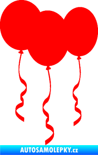 Samolepka Balonky Fluorescentní červená