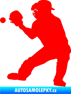 Samolepka Baseball 007 levá Fluorescentní červená