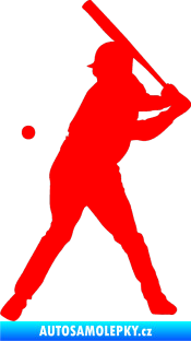 Samolepka Baseball 013 levá Fluorescentní červená