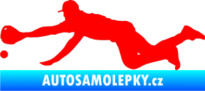 Samolepka Baseball 015 levá Fluorescentní červená