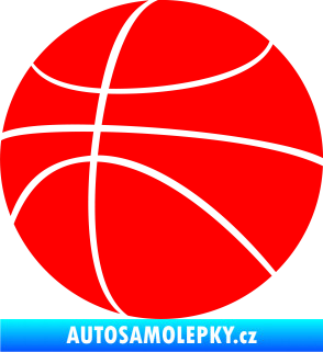 Samolepka Basketbalový míč 001 Fluorescentní červená