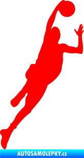 Samolepka Basketbal 003 pravá Fluorescentní červená
