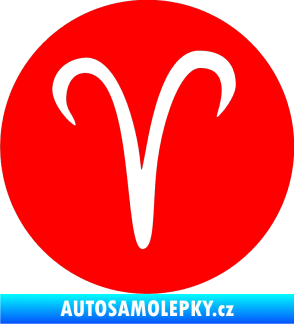 Samolepka Beran zvěrokruh 001 - horoskop Fluorescentní červená