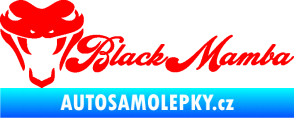 Samolepka Black mamba nápis Fluorescentní červená