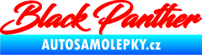 Samolepka Black panther nápis Fluorescentní červená