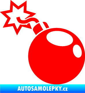 Samolepka Bomba 001 levá Fluorescentní červená
