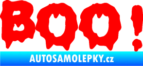 Samolepka Boo! Fluorescentní červená