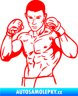 Samolepka Boxer 003 levá Fluorescentní červená