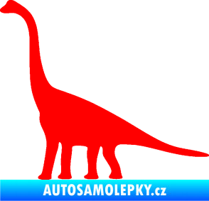 Samolepka Brachiosaurus 001 levá Fluorescentní červená