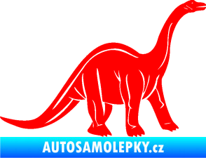 Samolepka Brachiosaurus 003 pravá Fluorescentní červená