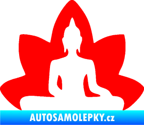 Samolepka Budha 003 pravá  Fluorescentní červená