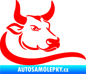 Samolepka Býk 008 pravá Fluorescentní červená