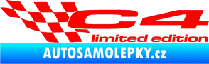 Samolepka C4 limited edition levá Fluorescentní červená