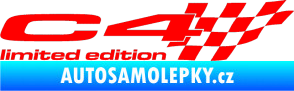 Samolepka C4 limited edition pravá Fluorescentní červená