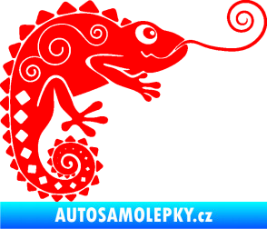 Samolepka Chameleon 004 pravá Fluorescentní červená