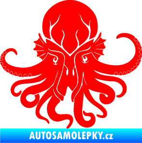 Samolepka Chobotnice 002 pravá Fluorescentní červená